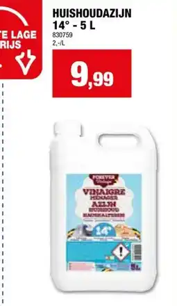 Hubo Forever huishoudazijn 14° 5l aanbieding