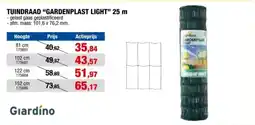 Hubo Giardino Gardenplast Light tuindraad 25m x 152cm groen aanbieding
