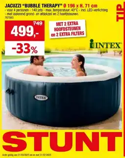 Hubo Intex Pure Spa Bubble Therapy jacuzzi 196x71 cm 4 personen aanbieding