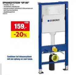 Hubo Geberit UP100 ophangsysteem WC aanbieding