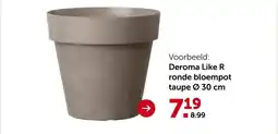 AVEVE Deroma Like R ronde bloempot taupe Ø 30 cm aanbieding
