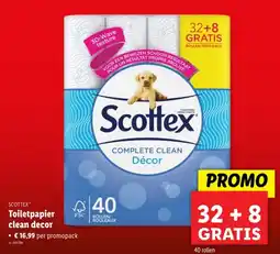 Lidl SCOTTEX* ToiletpapierToiletpapier clean decor aanbieding