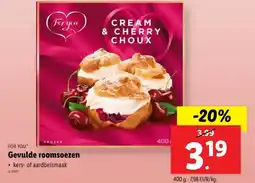 Lidl Gevulde roomsoezen aanbieding