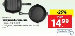 Lidl Gietijzeren barbecuepan aanbieding