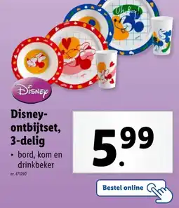 Lidl Disney- ontbijtset, 3-delig aanbieding