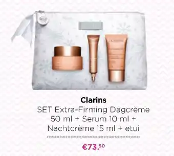 ICI PARIS XL Clarins Set Extra-Firming Dagcreme 50ml + Serum 10 ml + Nachtcreme 15 ml + etui aanbieding