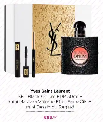 ICI PARIS XL Yves Saint Laurent Set Black Opium 50ml + mini Mascara Volume Effet Faux-Cils + mini Dessin du Regard aanbieding