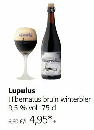Colruyt Lupulus hibernatus bruin winterbier aanbieding