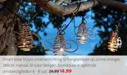 Intratuin Smart Solar bijtjes snoerverlichting 10 hanglampjes op zonne-energie. aanbieding