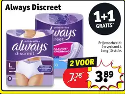 Kruidvat Always Discreet aanbieding