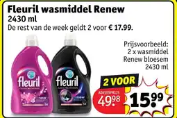 Kruidvat Fleuril wasmiddel Renew aanbieding