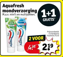 Kruidvat Aquafresh mondverzorging aanbieding