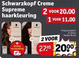 Kruidvat Schwarzkopf Creme Supreme haarkleuring aanbieding