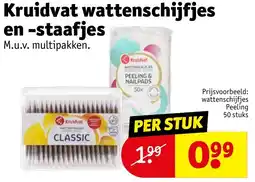Kruidvat Kruidvat wattenschijfjes en staafjes aanbieding