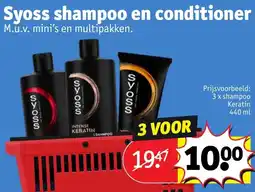 Kruidvat Syoss shampoo en conditioner aanbieding