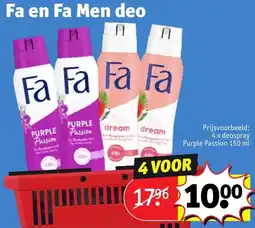 Kruidvat Fa en Fa Men deo aanbieding