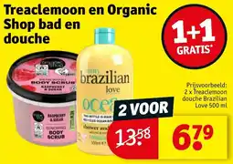 Kruidvat Treaclemoon en Organic Shop bad en douche aanbieding