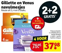 Kruidvat Gillette en Venus navulmesjes aanbieding