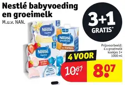 Kruidvat Nestlé babyvoeding en groeimelk aanbieding