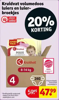 Kruidvat Kruidvat volumedoos luiers en luierbroekjes aanbieding