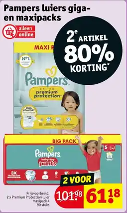 Kruidvat Pampers luiers giga en maxipacks aanbieding