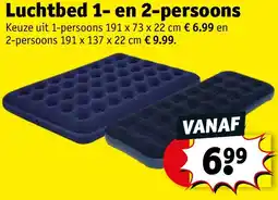 Kruidvat Luchtbed 1 en 2 persoons aanbieding