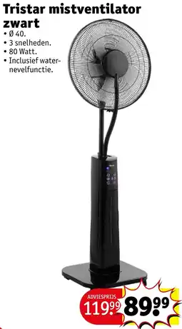 Kruidvat Tristar mistventilator zwart aanbieding