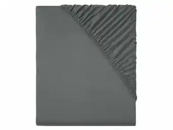 Lidl Livarno Home Jersey hoeslaken, 140-160 x 200 cm (donkergrijs) aanbieding