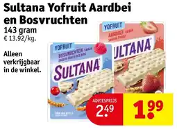 Kruidvat Sultana Yofruit Aardbei en Bosvruchten aanbieding