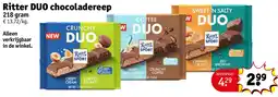 Kruidvat Ritter DUO chocoladereep aanbieding