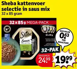 Kruidvat Sheba kattenvoer selectie in saus mix aanbieding