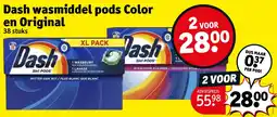 Kruidvat Dash wasmiddel pods Color en Original aanbieding