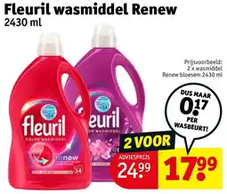 Kruidvat Fleuril wasmiddel Renew aanbieding