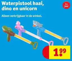 Kruidvat Waterpistool haai, dino en unicorn aanbieding