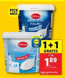 Lidl Milbona Greek Style Yogurt aanbieding