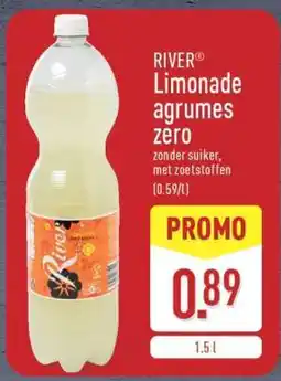 ALDI RIVER Limonade agrumes zero aanbieding