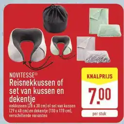 ALDI NOVITESSE Reiskussen of set van kussen en dekentje aanbieding