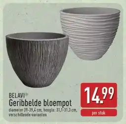 ALDI BELAVI Geribbelde bloempot aanbieding