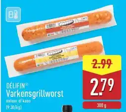 ALDI DÉLIFIN Varkensgrillworst aanbieding