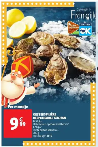 Auchan Oesters Filiere Responsable Auchan aanbieding