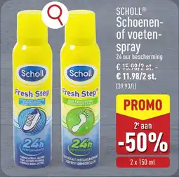 ALDI Scholl Schoenen of voeten spray aanbieding