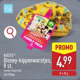 ALDI Aoste Disney kippenworstjes aanbieding
