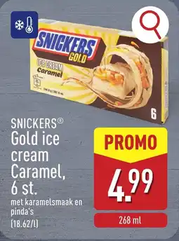 ALDI Snickers Gold ice cream Caramel aanbieding