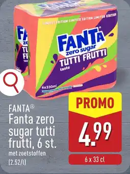 ALDI Fanta zero sugar tutti frutti aanbieding