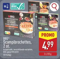 ALDI BBQ Scampibrochettes aanbieding