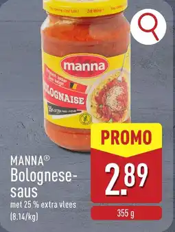 ALDI Manna Bolognesesaus aanbieding