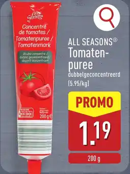 ALDI All seasons tomatenpuree aanbieding