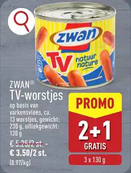 ALDI Zwan TV worstjes aanbieding