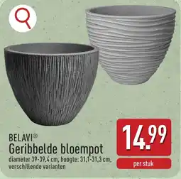 ALDI Belavi Geribbelde bloempot aanbieding