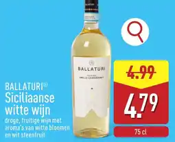 ALDI Ballaturi Siciliaanse witte wijn aanbieding